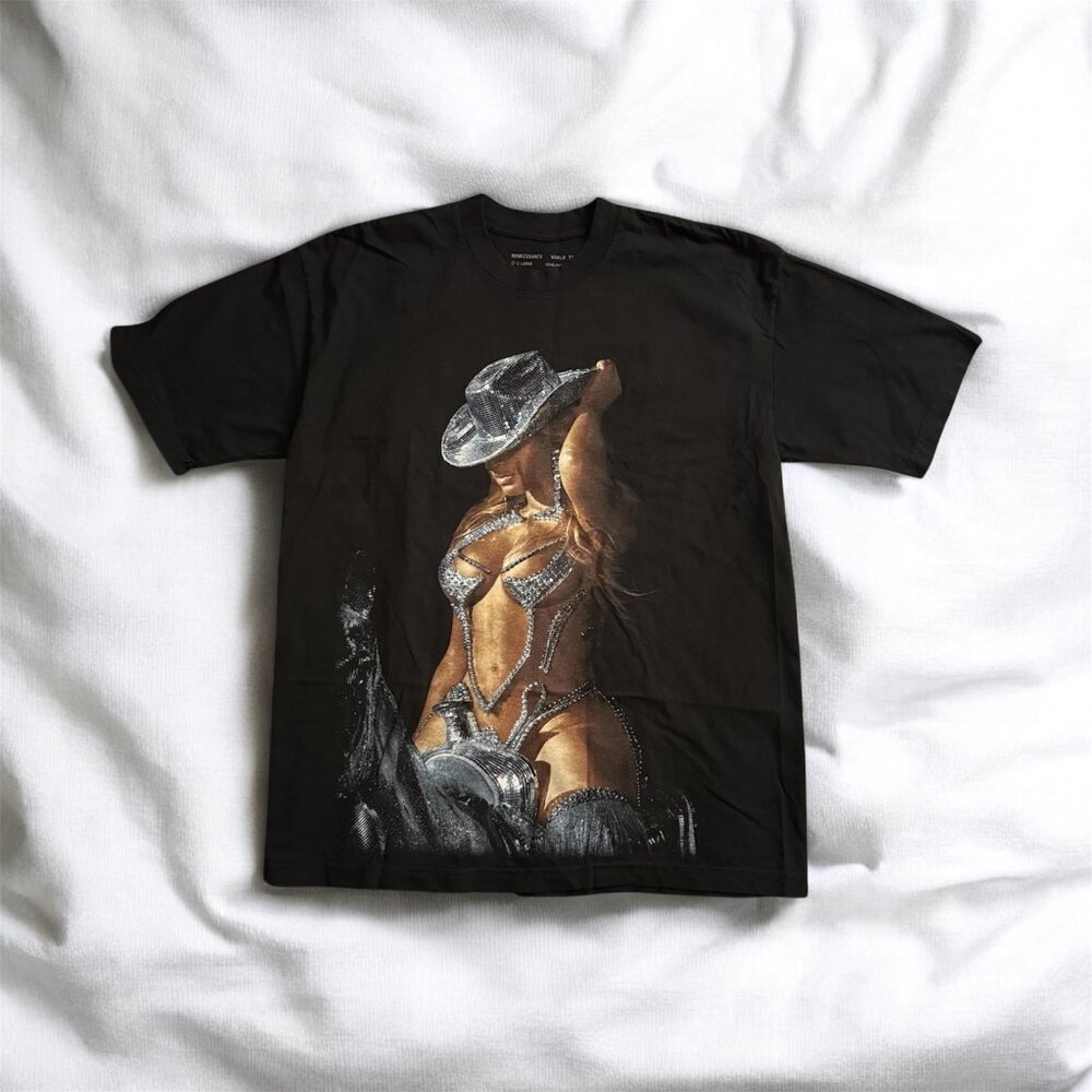 Beyonce 2023 Renaissance World Tour Black T-shirt Official Merch Size L